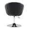 Manhattan Comfort Hopper Swivel Adjustable Height Faux Leather Chair in Black and Polished Chrome, PK2 2-AC036-BK - alternate 4